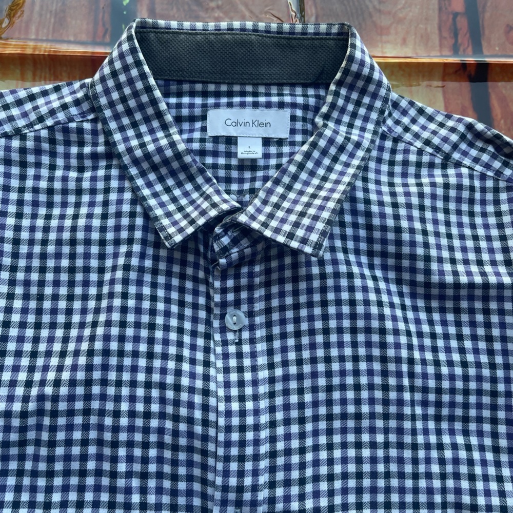 Calvin Klein Men Dress Shirt Size L